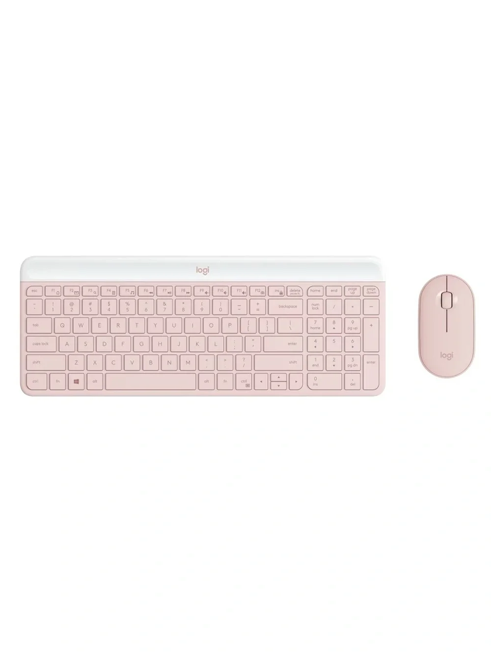 Logitech MK470 Keyboard Pink: USB-A Low-Profile Full-Size Keyboard & Mouse Combo